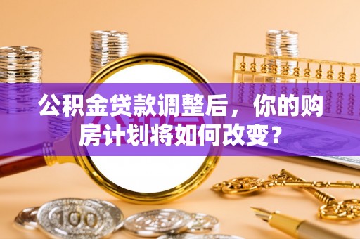 射洪公积金贷款调整后，你的购房计划将如何改变？