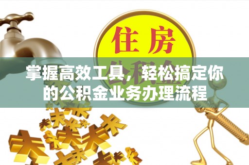 射洪掌握高效工具，轻松搞定你的公积金业务办理流程