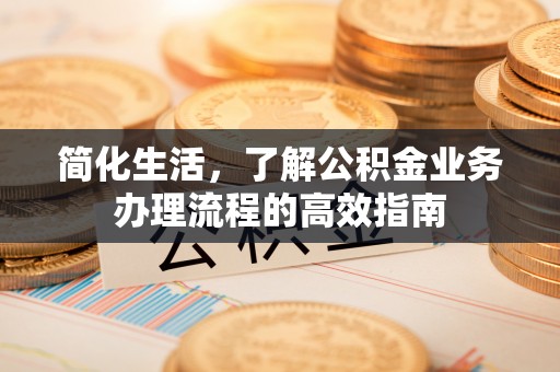 射洪简化生活，了解公积金业务办理流程的高效指南