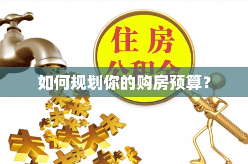 射洪如何规划你的购房预算？