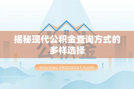 射洪揭秘现代公积金查询方式的多样选择