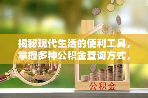 射洪揭秘现代生活的便利工具，掌握多种公积金查询方式，让财富管理更轻松