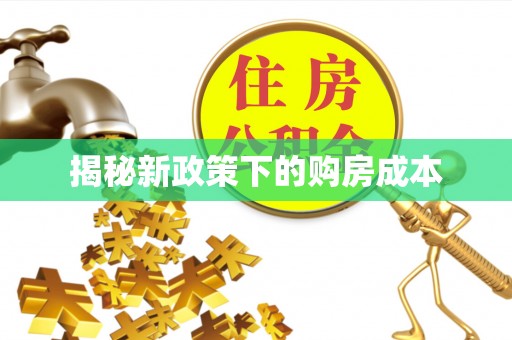 射洪揭秘新政策下的购房成本
