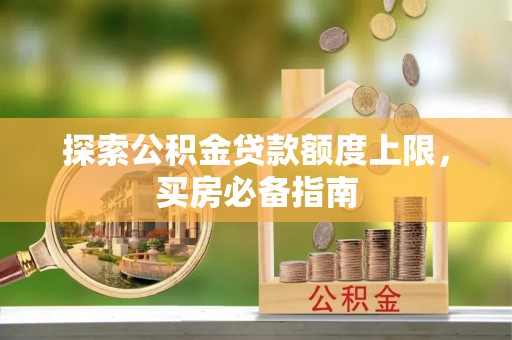 射洪探索公积金贷款额度上限，买房必备指南