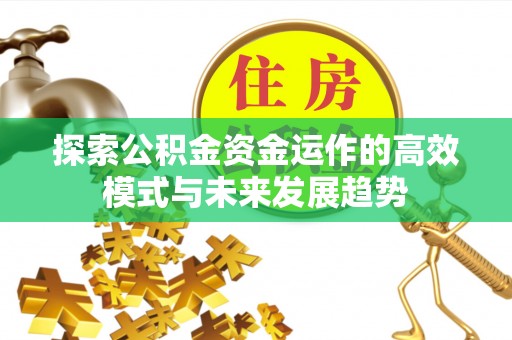 射洪探索公积金资金运作的高效模式与未来发展趋势