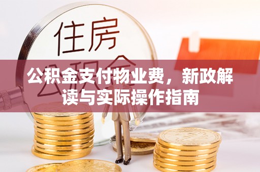 射洪公积金支付物业费，新政解读与实际操作指南
