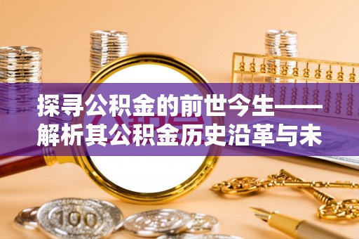 射洪探寻公积金的前世今生——解析其公积金历史沿革与未来方向